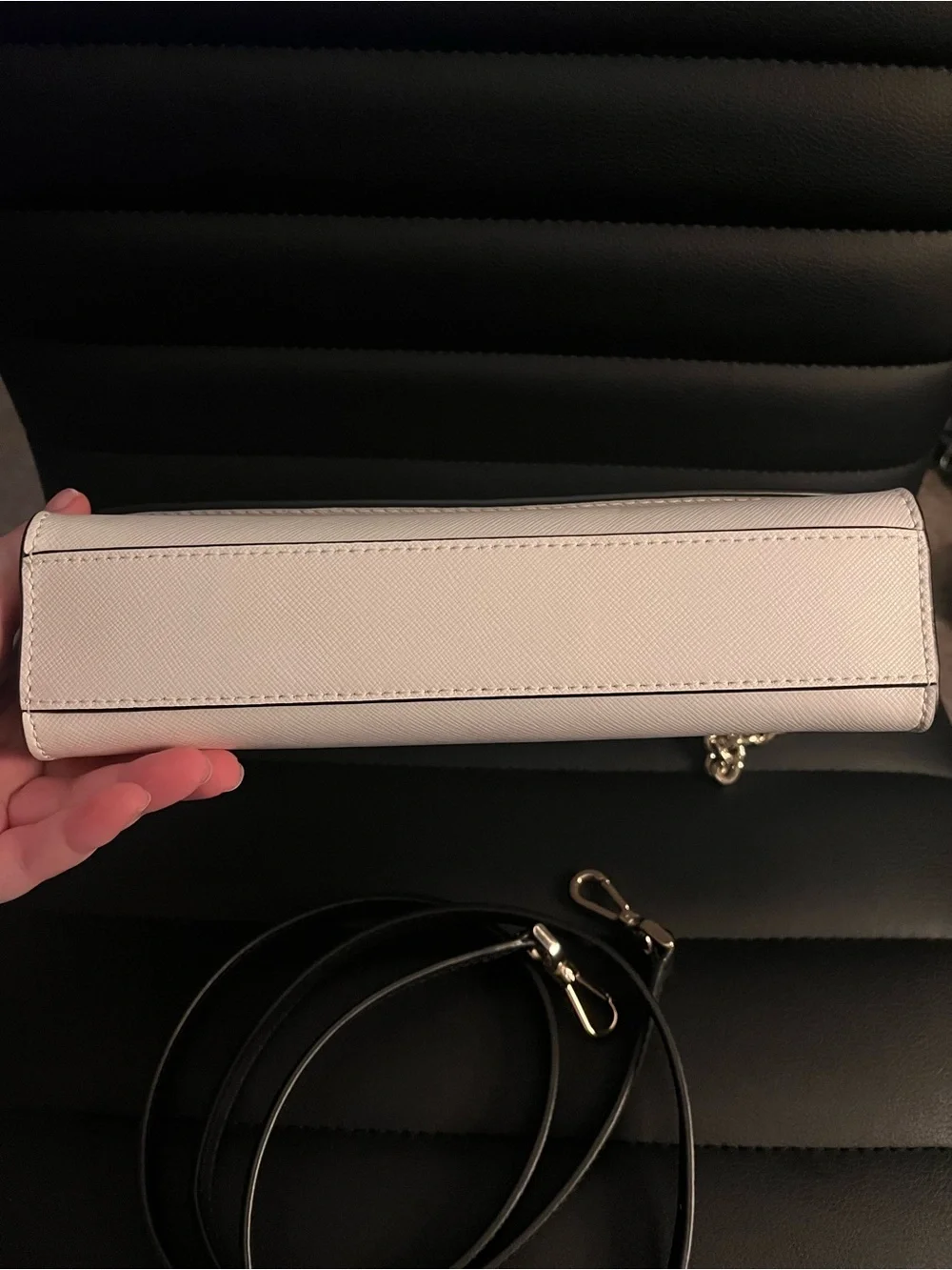 kate spade Carson crossbody bag in tan/black/white
